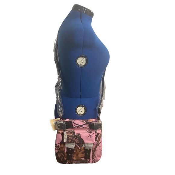 MOSSY‎ OAK Women’s Concealed Crossbody Pink, Black & Brown Camo 10.5X10.5 - Picture 1 of 12